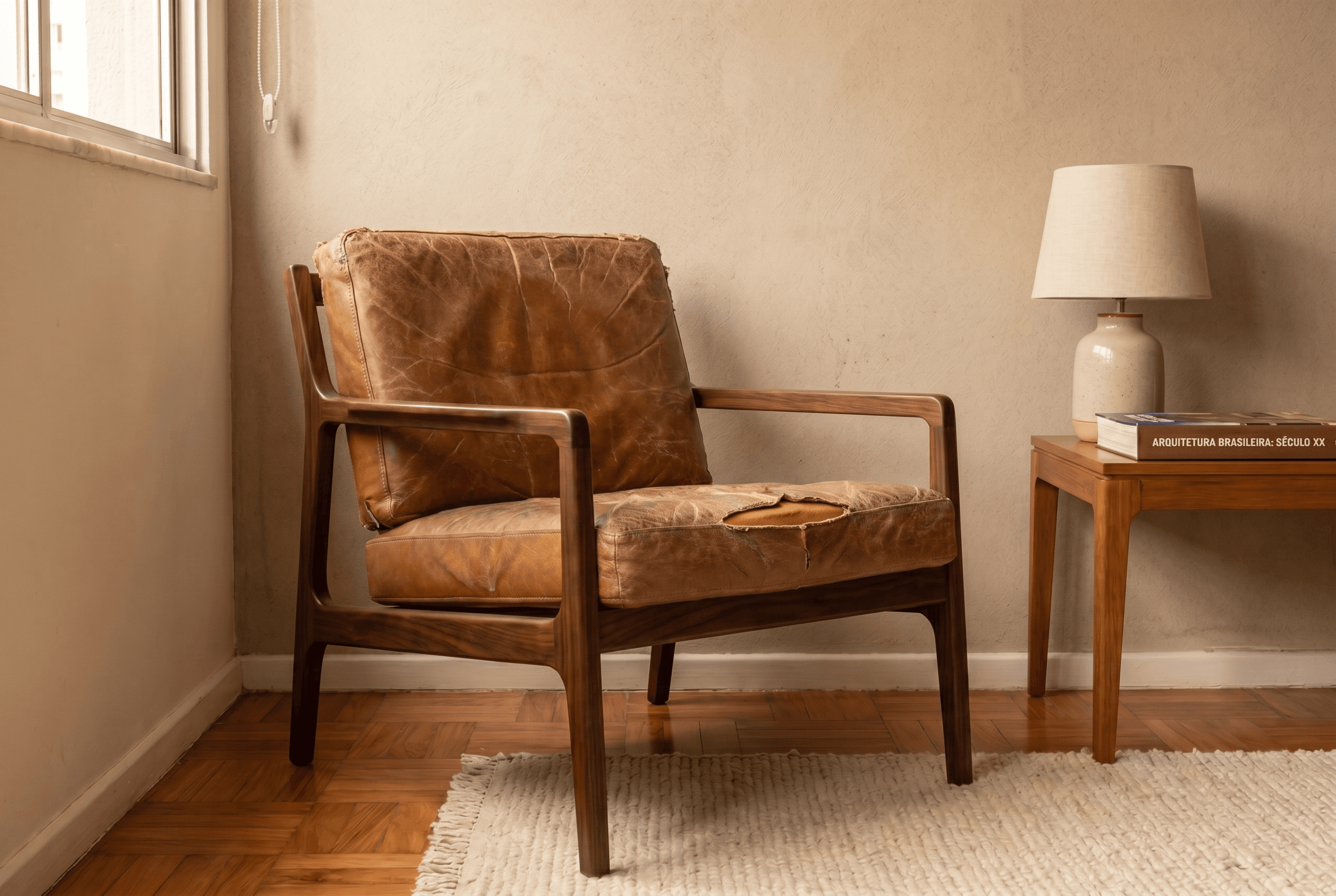 Poltrona modernista antes da reforma