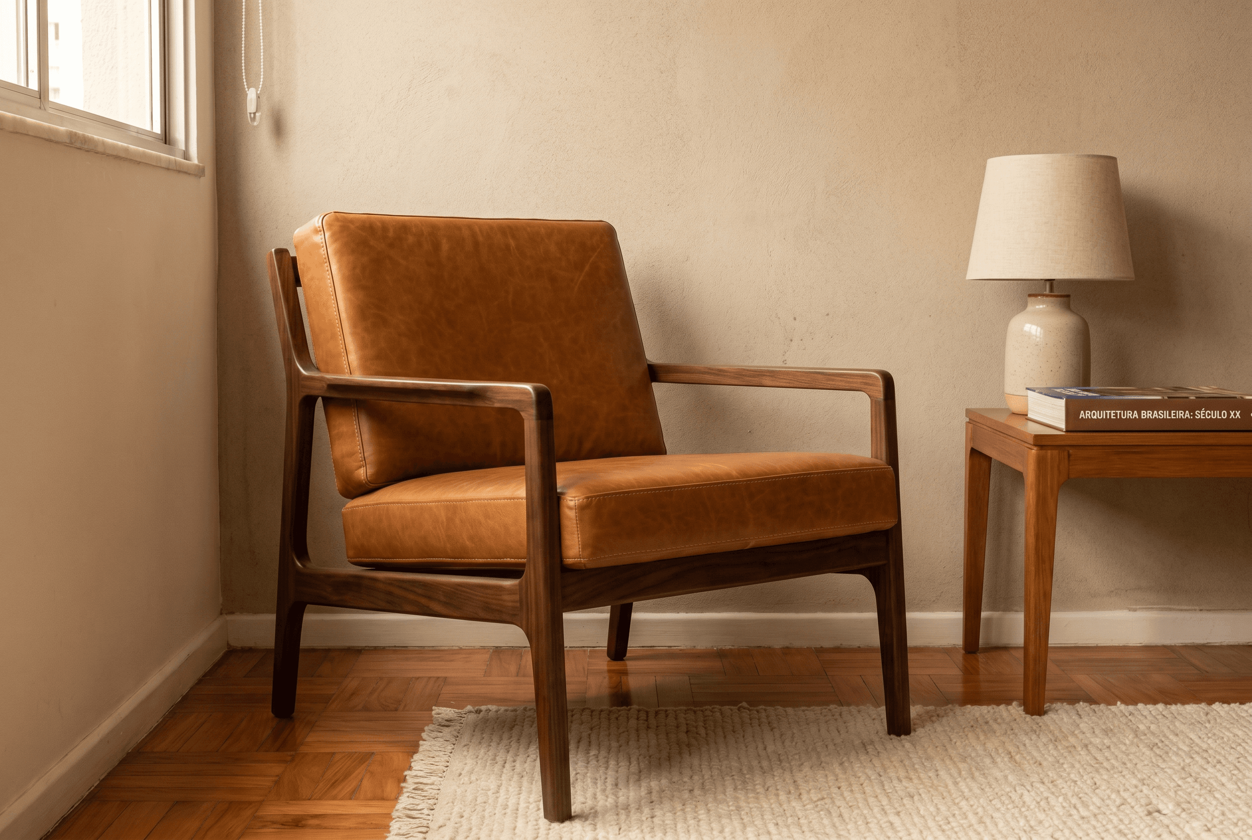 Poltrona modernista depois da reforma